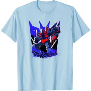 imageTransformers Starscream Graffiti Painted Wall Portrait TShirtBaby Blue