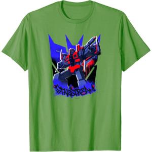 imageTransformers Starscream Graffiti Painted Wall Portrait TShirtGrass Green