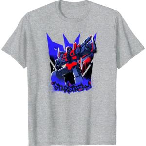 imageTransformers Starscream Graffiti Painted Wall Portrait TShirtHeather Grey