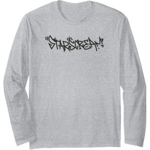 imageTransformers Starscream Urban Style Graffiti Text Logo Long Sleeve TShirtHeather Grey