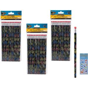imageUnique Transformers Birthday Party Supplies Bundle Pack includes 36 Pencils and 1 Dinosaur Sticker Sheet