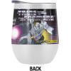 imageTransformers OFFICIAL Bumblebee 12 oz Stemless Tumbler Stainless Steel Travel CupLake TumblerInsulated with Leak Resistant SlideLock LidMEGATRON WHITE