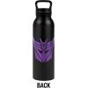 imageTransformers OFFICIAL Decepticon 24 oz Insulated Canteen Water Bottle Leak Resistant Vacuum Insulated Stainless Steel with Loop CapDECEPTICON