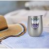 imageTransformers OFFICIAL Vintage Decepticon Logo 12 oz Stemless Tumbler Stainless Steel Travel CupLake TumblerInsulated with Leak Resistant SlideLock LidVINTAGE DECEPTICON LOGO