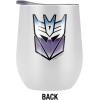 imageTransformers OFFICIAL Vintage Decepticon Logo 12 oz Stemless Tumbler Stainless Steel Travel CupLake TumblerInsulated with Leak Resistant SlideLock LidVINTAGE DECEPTICON LOGO