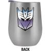 imageTransformers OFFICIAL Vintage Decepticon Logo 12 oz Stemless Tumbler Stainless Steel Travel CupLake TumblerInsulated with Leak Resistant SlideLock LidVINTAGE DECEPTICON LOGO