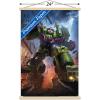 imageTrends International Hasbro Transformers  Devastator Wall Poster 14725 x 22375 Barnwood Framed VersionPremium Print and Beechwood Hanger Bundle