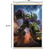 imageTrends International Hasbro Transformers  Devastator Wall Poster 14725 x 22375 Barnwood Framed VersionPremium Print and Beechwood Hanger Bundle