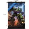 imageTrends International Hasbro Transformers  Devastator Wall Poster 14725 x 22375 Barnwood Framed VersionPremium Print and Black Hanger Bundle
