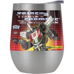 imageTransformers OFFICIAL Bumblebee 12 oz Stemless Tumbler Stainless Steel Travel CupLake TumblerInsulated with Leak Resistant SlideLock LidWHEELJACK STAINLESS STEEL