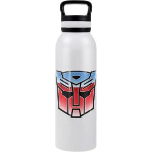 imageTransformers OFFICIAL Vintage Autobot Logo 24 oz Insulated Canteen Water Bottle Leak Resistant Vacuum Insulated Stainless Steel with Loop CapVINTAGE AB LOGO
