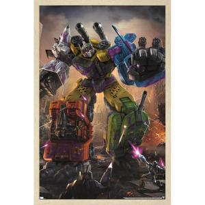 imageTrends International Hasbro Transformers  Bruticus Wall Poster 14725 x 22375 Barnwood Framed VersionBlonde Framed Version