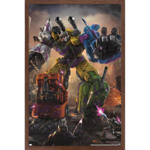 imageTrends International Hasbro Transformers  Bruticus Wall Poster 14725 x 22375 Barnwood Framed VersionMahogany Framed Version