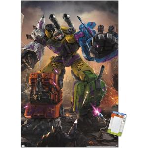 imageTrends International Hasbro Transformers  Bruticus Wall Poster 14725 x 22375 Barnwood Framed VersionPremium Poster  Mount Bundle