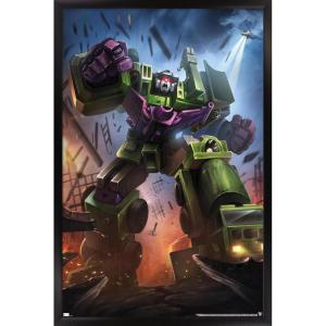 imageTrends International Hasbro Transformers  Devastator Wall Poster 14725 x 22375 Barnwood Framed VersionBlack Framed Version