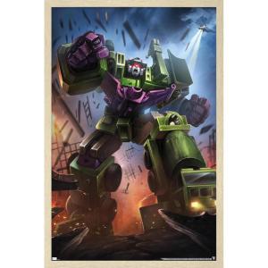 imageTrends International Hasbro Transformers  Devastator Wall Poster 14725 x 22375 Barnwood Framed VersionBlonde Framed Version