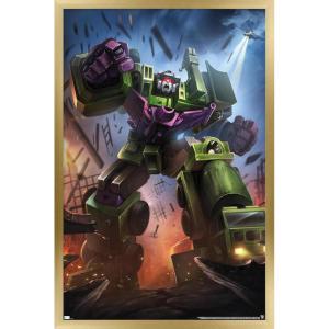 imageTrends International Hasbro Transformers  Devastator Wall Poster 14725 x 22375 Barnwood Framed VersionGold Framed Version