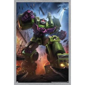 imageTrends International Hasbro Transformers  Devastator Wall Poster 14725 x 22375 Barnwood Framed VersionGray Framed Version