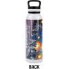 imageTransformers OFFICIAL Box Art Black 24 oz Insulated Canteen Water Bottle Leak Resistant Vacuum Insulated Stainless Steel with Loop CapDECEPTICON BOX ART WHITE