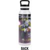 imageTransformers OFFICIAL Bumblebee Black 24 oz Insulated Canteen Water Bottle Leak Resistant Vacuum Insulated Stainless Steel with Loop CapMEGATRON WHITE