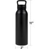 imageTransformers OFFICIAL Bumblebee Black 24 oz Insulated Canteen Water Bottle Leak Resistant Vacuum Insulated Stainless Steel with Loop CapSHOCKWAVE BLACK