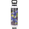 imageTransformers OFFICIAL Bumblebee Black 24 oz Insulated Canteen Water Bottle Leak Resistant Vacuum Insulated Stainless Steel with Loop CapSHOCKWAVE WHITE