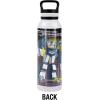 imageTransformers OFFICIAL Bumblebee Black 24 oz Insulated Canteen Water Bottle Leak Resistant Vacuum Insulated Stainless Steel with Loop CapSOUNDWAVE WHITE