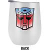 imageTransformers OFFICIAL Vintage Autobot Logo 12 oz Stemless Tumbler Stainless Steel Travel CupLake TumblerInsulated with Leak Resistant SlideLock LidVINTAGE AB LOGO