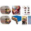 imageTransformers Birthday Party Supplies Bundle Pack Serves 16 includes 16 Plates 16 Napkins 1 Table Cover 24Tattoos 1 Dinosaur Sticker Sheet