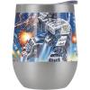 imageTransformers OFFICIAL Box Art 12 oz Stemless Tumbler Stainless Steel Travel CupLake TumblerInsulated with Leak Resistant SlideLock LidDECEPTICON BOX ART STAINLESS STEEL