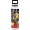 imageTransformers OFFICIAL Bumblebee Black 24 oz Insulated Canteen Water Bottle Leak Resistant Vacuum Insulated Stainless Steel with Loop CapBUMBLEBEE WHITE