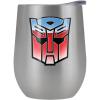 imageTransformers OFFICIAL Vintage Autobot Logo 12 oz Stemless Tumbler Stainless Steel Travel CupLake TumblerInsulated with Leak Resistant SlideLock LidVINTAGE AB LOGO