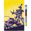 imageTrends International Hasbro Transformers  Soundwave Wall Poster 14725 x 22375 Barnwood Framed VersionPremium Poster  Clip Bundle