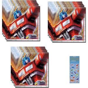 imageTransformers Birthday Party Supplies Bundle Pack includes 48 Lunch Napkins