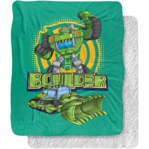 imageTransformers Blades Silky Touch Sherpa Back Super Soft Throw BlanketBoulder