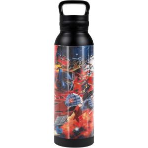 imageTransformers OFFICIAL Box Art Black 24 oz Insulated Canteen Water Bottle Leak Resistant Vacuum Insulated Stainless Steel with Loop CapBOX ART BLACK