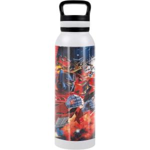 imageTransformers OFFICIAL Box Art Black 24 oz Insulated Canteen Water Bottle Leak Resistant Vacuum Insulated Stainless Steel with Loop CapBOX ART WHITE