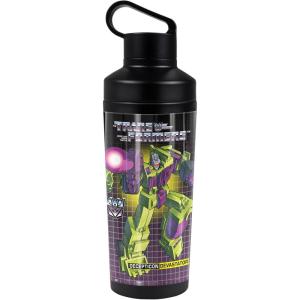 imageTransformers OFFICIAL Bumblebee 18 oz Insulated Water Bottle Leak Resistant Vacuum Insulated Stainless Steel with 2in1 Loop CapDEVASTATOR BLACK