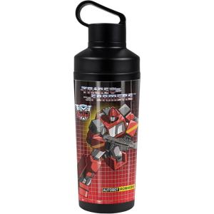 imageTransformers OFFICIAL Bumblebee 18 oz Insulated Water Bottle Leak Resistant Vacuum Insulated Stainless Steel with 2in1 Loop CapIRONHIDE BLACK