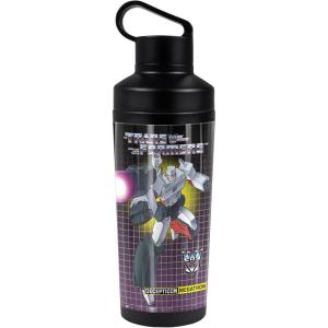 imageTransformers OFFICIAL Bumblebee 18 oz Insulated Water Bottle Leak Resistant Vacuum Insulated Stainless Steel with 2in1 Loop CapMEGATRON BLACK