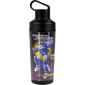 imageTransformers OFFICIAL Bumblebee 18 oz Insulated Water Bottle Leak Resistant Vacuum Insulated Stainless Steel with 2in1 Loop CapSHOCKWAVE BLACK
