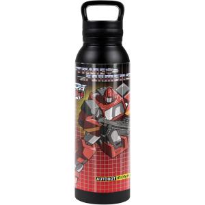 imageTransformers OFFICIAL Bumblebee Black 24 oz Insulated Canteen Water Bottle Leak Resistant Vacuum Insulated Stainless Steel with Loop CapIRONHIDE BLACK