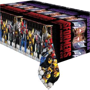 imageTreasures Gifted Officially Licensed Transformers Birthday Party Supplies  Pack of 2 Tablecloth for Birthday 54 x 108 Inches  Transformers Party Supplies  Disposable Plastic Table Cloth Cover3 Pack