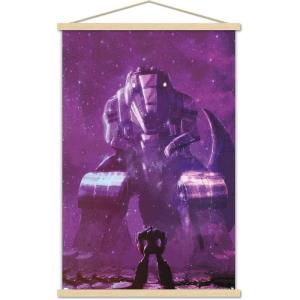 imageTrends International Hasbro Transformers  Grimlock Wall Poster 14725 x 22375 Barnwood Framed VersionPremium Print and Beechwood Hanger Bundle