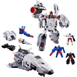 imageTransformers Age of the Primes Armada Jetfire Commander Class 8Inch Converting Action Figure with 3 MiniCon Figures Robot Toys for 8