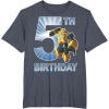 imageTransformers Bumblebee 5th Birthday Vintage TShirt SmallHeather Blue