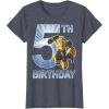 imageTransformers Bumblebee 5th Birthday Vintage TShirt SmallHeather Blue
