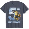 imageTransformers Bumblebee 5th Birthday Vintage TShirt SmallHeather Blue
