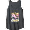 imageTransformers Bumblebee Surfing Lifes A Beach Portrait Tank TopDark Heather Grey