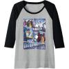 imageTransformers Decepticons Cut Up Panels Raglan Baseball TeeBlackAthletic Heather